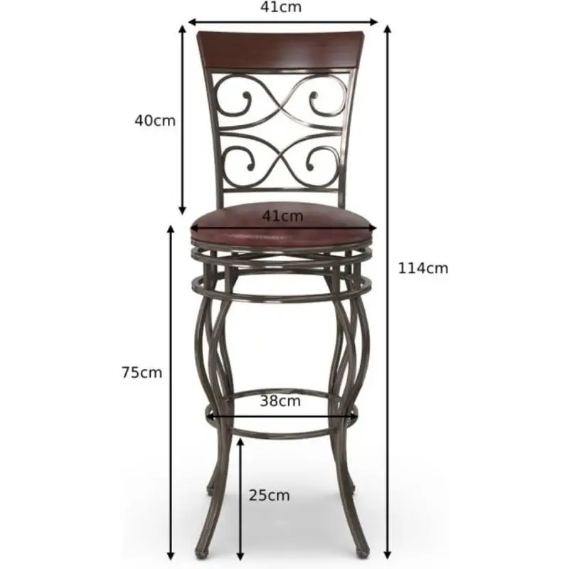 2 Pieces 30 Inch 360 Degree Swivel Bar Stools with Leather Padded Seat-Brown
2 Pieces 30 Inch 360 Degree Swivel Bar Stools with Leather Padded Seat-Brown