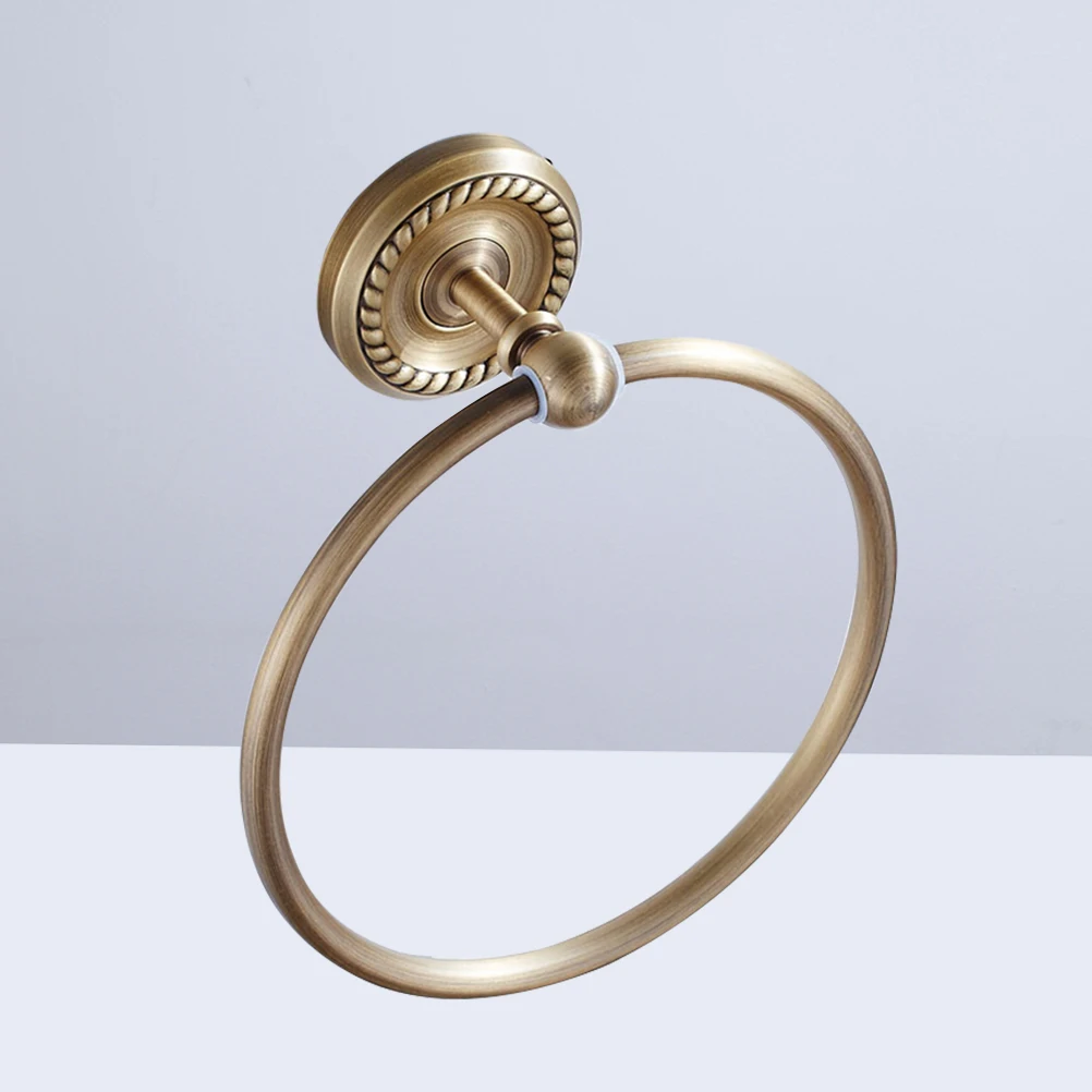 Vintage Towel Ring Hanging Round Brass Bathroom Rack Durable Brushed Design Hotel Home Decor Household Accessory
Vintage Towel Ring Hanging Round Brass Bathroom Rack Durable Brushed Design Hotel Home Decor Household Accessory