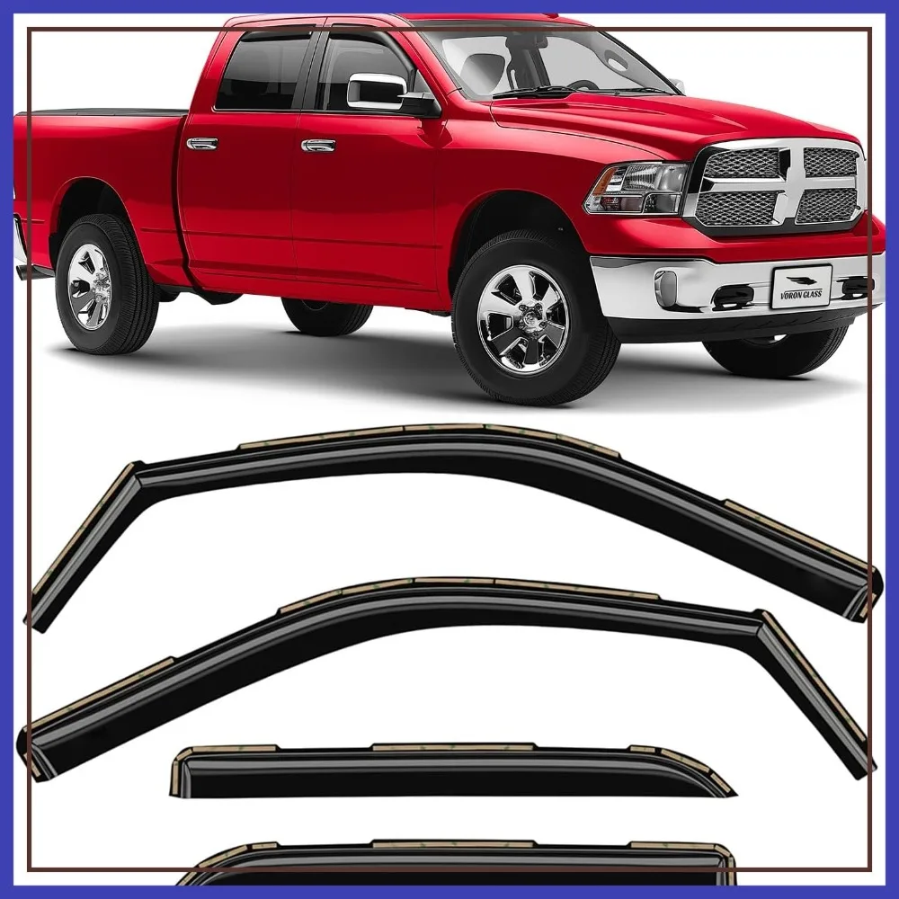 In-Channel Rain Guards for Dodge RAM 2009-2018 Crew Cab & 1500 Classic 2019-2024, 4Pcs Window Deflectors
In-Channel Rain Guards for Dodge RAM 2009-2018 Crew Cab & 1500 Classic 2019-2024, 4Pcs Window Deflectors