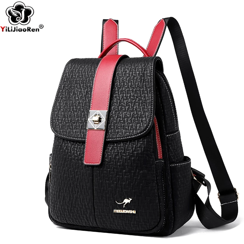 Luxury Women Leather Backpack Famous Brand Daypack Female Large Travel Bag Ladies Bagpack Fashion School Backpack Teenager Girls
Luxury Women Leather Backpack Famous Brand Daypack Female Large Travel Bag Ladies Bagpack Fashion School Backpack Teenager Girls