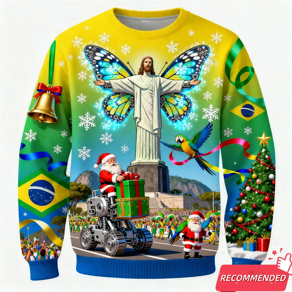 Jesus & Santa Ugly Christmas Sweater Funny Gingerbread Man Sweatshirts Cookies Kawaii Unisex Pullovers Female Sweatshirt Tops
Jesus & Santa Ugly Christmas Sweater Funny Gingerbread Man Sweatshirts Cookies Kawaii Unisex Pullovers Female Sweatshirt Tops