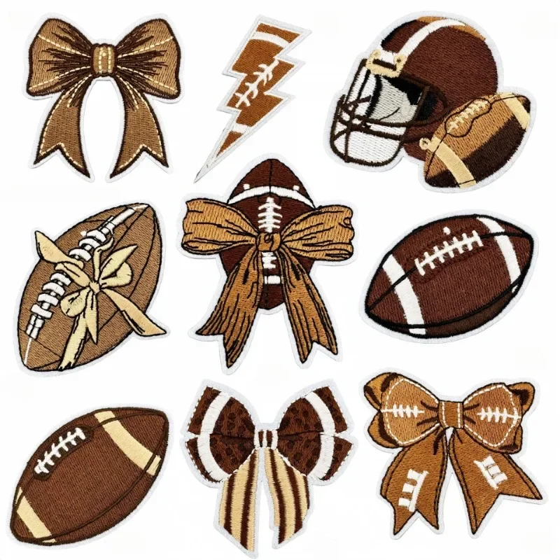 Brown Game Day Rugby Football Sports Iron-on Embroidered Badge Patch for DIY T-shirt Jersey Backpack Clothing Appliques Sticker
Brown Game Day Rugby Football Sports Iron-on Embroidered Badge Patch for DIY T-shirt Jersey Backpack Clothing Appliques Sticker