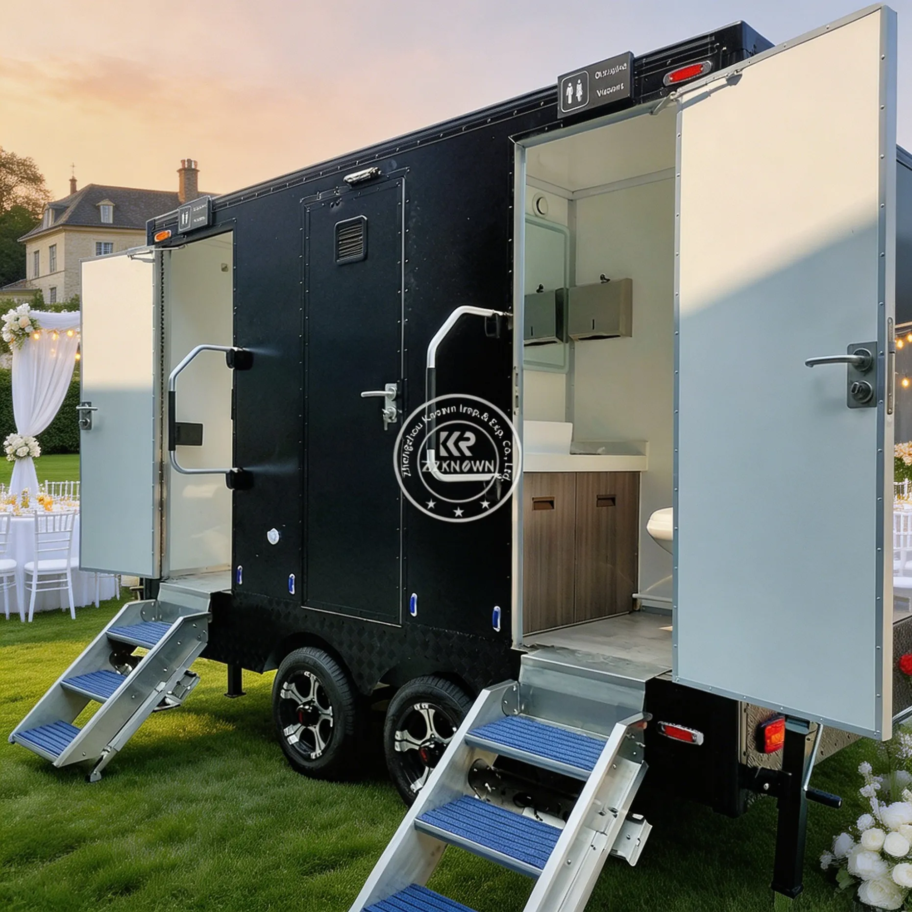 Hot Sales Luxury Bathroom Trailer Portable Restroom Trailer Outdoor Mobile Toilet Trailer with Dot Certificate Restroom Trailer
Hot Sales Luxury Bathroom Trailer Portable Restroom Trailer Outdoor Mobile Toilet Trailer with Dot Certificate Restroom Trailer