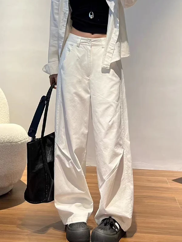 Cool White Work Trousers Women's Spring Summer New High Waist Slim Straight Leg Pants Trendy Casual Cotton Blend Trousers
Cool White Work Trousers Women's Spring Summer New High Waist Slim Straight Leg Pants Trendy Casual Cotton Blend Trousers