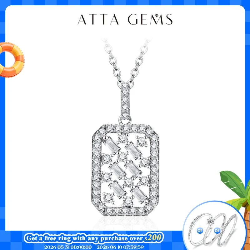 ATTAGEMS Solid S925 Silver Full Moissanite Necklace for Women D VVS1 Diamond Sparkling Pendent Engagement Luxury Fine Jewelry
ATTAGEMS Solid S925 Silver Full Moissanite Necklace for Women D VVS1 Diamond Sparkling Pendent Engagement Luxury Fine Jewelry