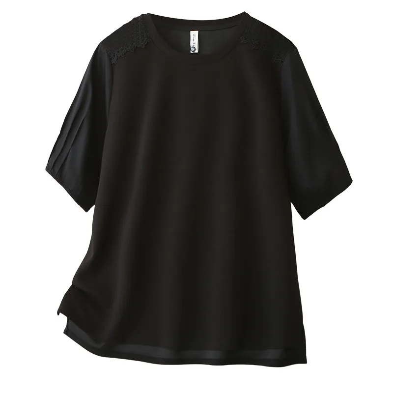 2026 Summer Plus Size Mamba Cotton Cold Shoulder Cutout Lace Trim Short Sleeve Slim T-shirt Tops For Curvy Ladies 2609
2026 Summer Plus Size Mamba Cotton Cold Shoulder Cutout Lace Trim Short Sleeve Slim T-shirt Tops For Curvy Ladies 2609