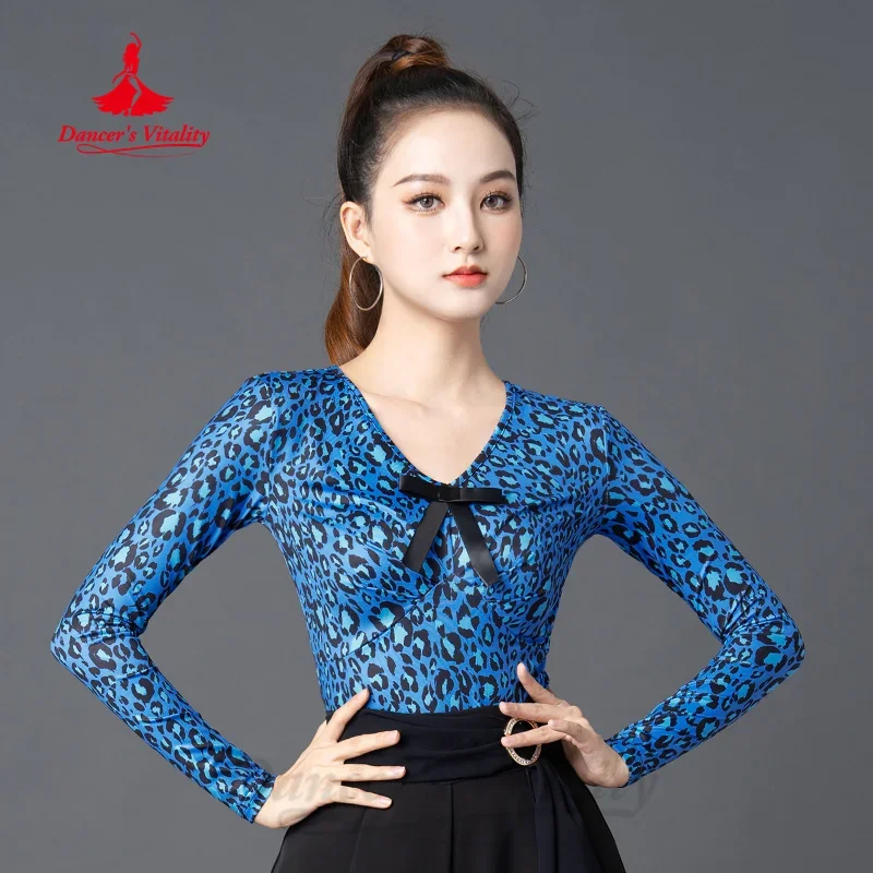 ModernDance Training Costumes Latin Dancing Long Sleeved Slimming Top Women Tango Chacha Samba Professional Practice Clothes
ModernDance Training Costumes Latin Dancing Long Sleeved Slimming Top Women Tango Chacha Samba Professional Practice Clothes