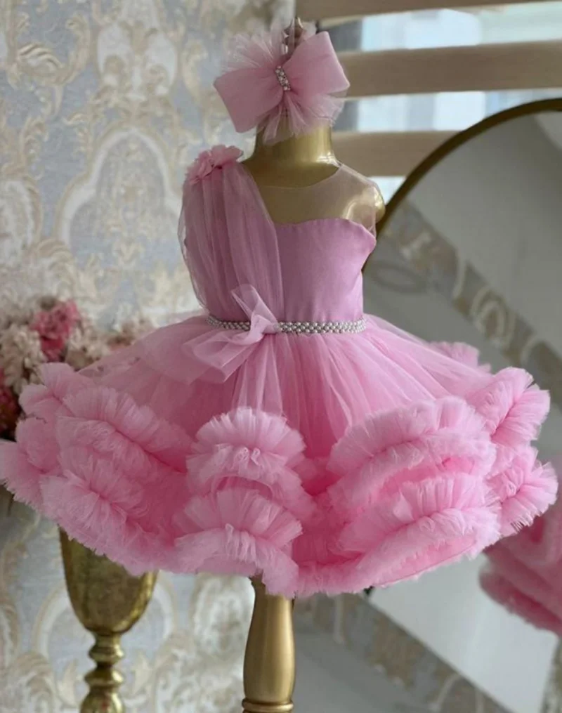 New Tailored Girl Dress Toddler 1st Birthday Dress Pink Flower Girl Dress For Special Occasion Party Dress with Bow
New Tailored Girl Dress Toddler 1st Birthday Dress Pink Flower Girl Dress For Special Occasion Party Dress with Bow