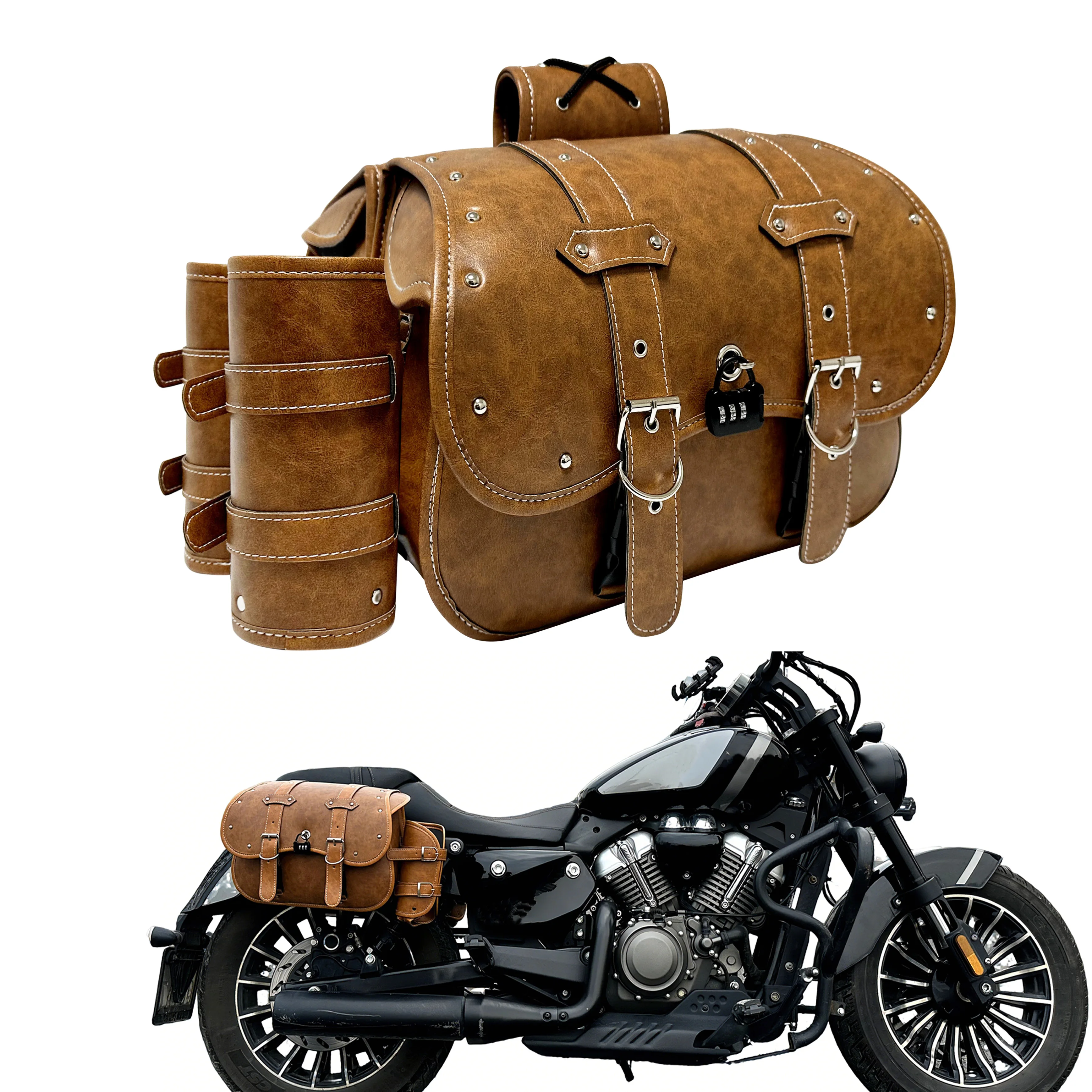 Motorcycle Rear Seat Hanging Bag, Outdoor Equipment Bag, PU Side Hanging Bag 2pcs, Multi functional Tool Kit
Motorcycle Rear Seat Hanging Bag, Outdoor Equipment Bag, PU Side Hanging Bag 2pcs, Multi functional Tool Kit