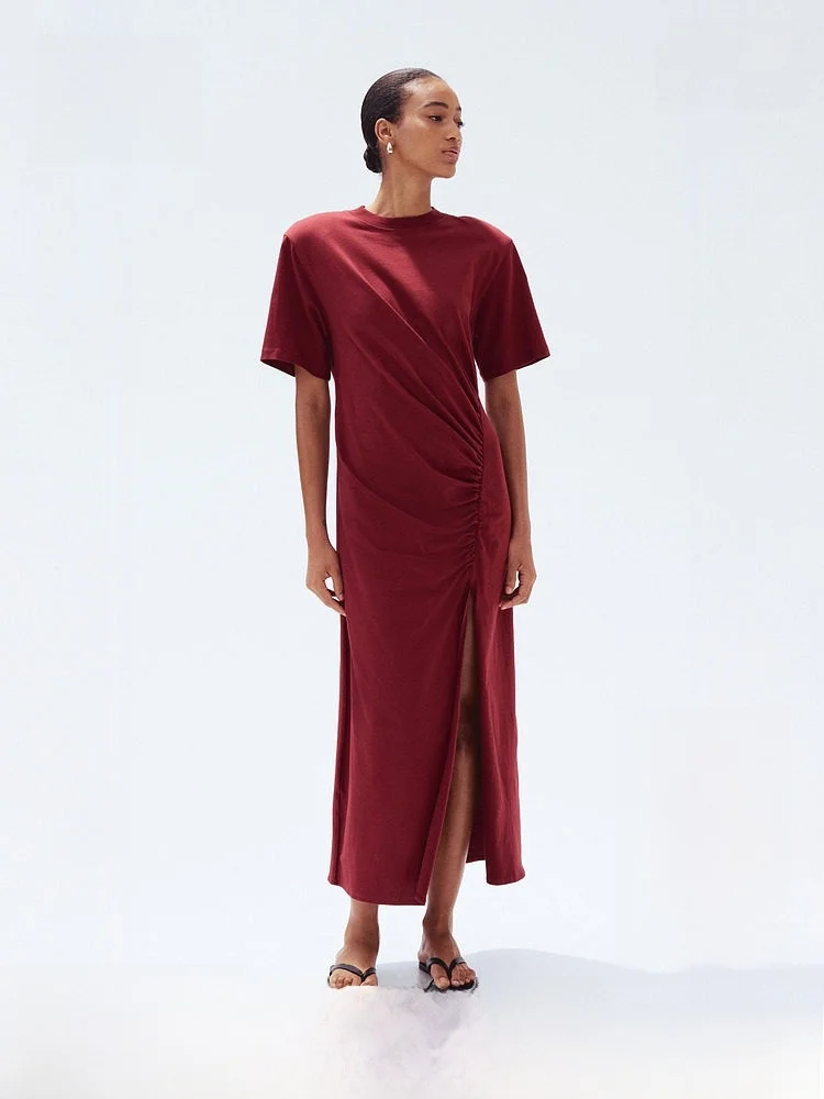 Ele Red Dr с подушечками, повседневное длинное хлопковое платье Sve H&M, женское модное платье весна-лето, осень-зима
Ele Red Dr с подушечками, повседневное длинное хлопковое платье Sve H&M, женское модное платье весна-лето, осень-зима