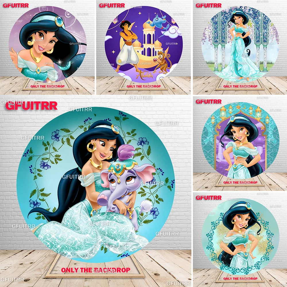 Background Princess Jasmine Round Photography Aladdin Kids Birthday Party Backdrop Girls House Decoration Banner Props
Background Princess Jasmine Round Photography Aladdin Kids Birthday Party Backdrop Girls House Decoration Banner Props