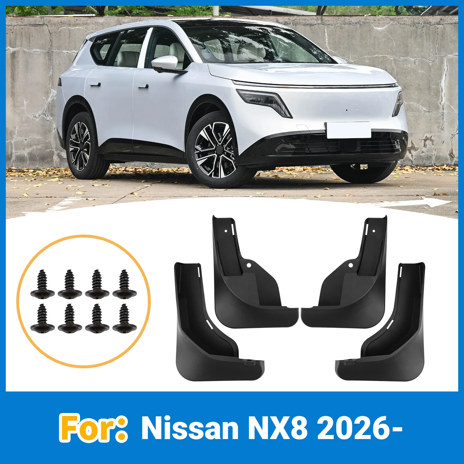 For Nissan NX8 2026 Fender Mudguard Mud Flaps Guard Splash Flap Car Accessories
For Nissan NX8 2026 Fender Mudguard Mud Flaps Guard Splash Flap Car Accessories