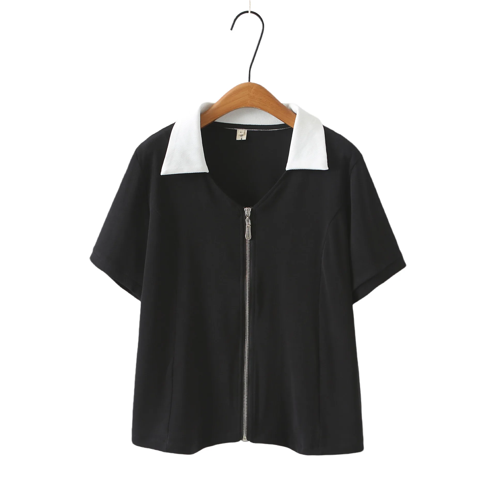 Женский топ больших размеров, летняя новая стильная футболка с короткими рукавами и застежкой-молнией, футболки 100 кг, 502
Женский топ больших размеров, летняя новая стильная футболка с короткими рукавами и застежкой-молнией, футболки 100 кг, 502