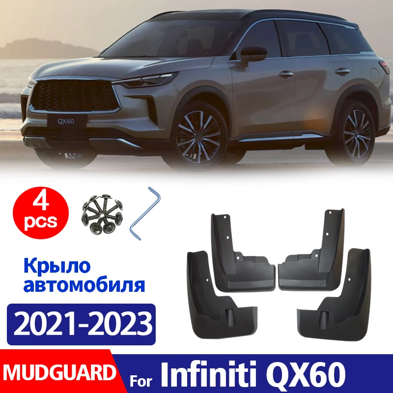 Mudguards FOR Infiniti QX60 2022 2023 2024 Mudguard Fender Mud Flap Guards Splash Mudflaps Car Accessories Front Rear 4pcs
Mudguards FOR Infiniti QX60 2022 2023 2024 Mudguard Fender Mud Flap Guards Splash Mudflaps Car Accessories Front Rear 4pcs