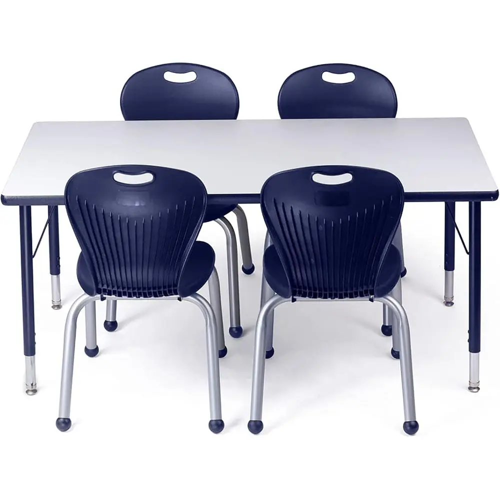 Chair and Table Set or Schools - Table About 24 x 48 inch (60 x 120cm) - Height Adjustable Legs -Spray Edges - and 4 Premium Cla
Chair and Table Set or Schools - Table About 24 x 48 inch (60 x 120cm) - Height Adjustable Legs -Spray Edges - and 4 Premium Cla