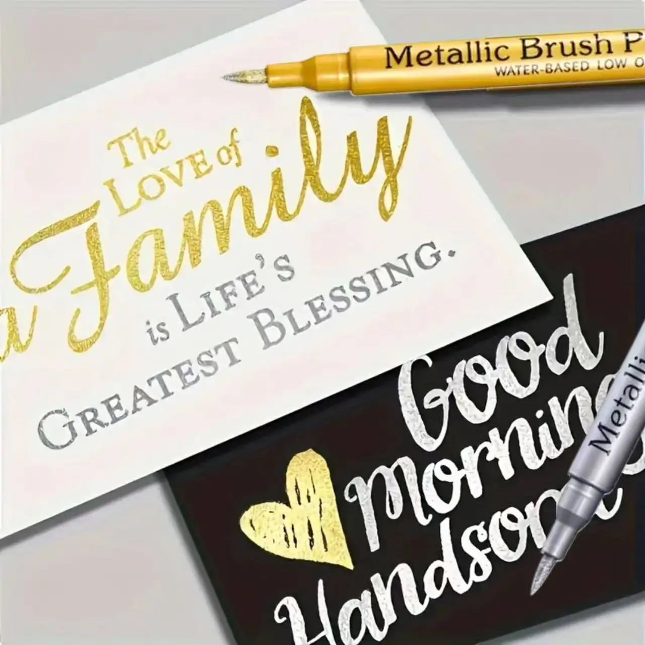 Набор из 5 металлических блестящих маркеров золотого и серебряного цвета, идеально подходит для создания фотоальбомов своими руками, украшения черных карточек, ма
Набор из 5 металлических блестящих маркеров золотого и серебряного цвета, идеально подходит для создания фотоальбомов своими руками, украшения черных карточек, ма