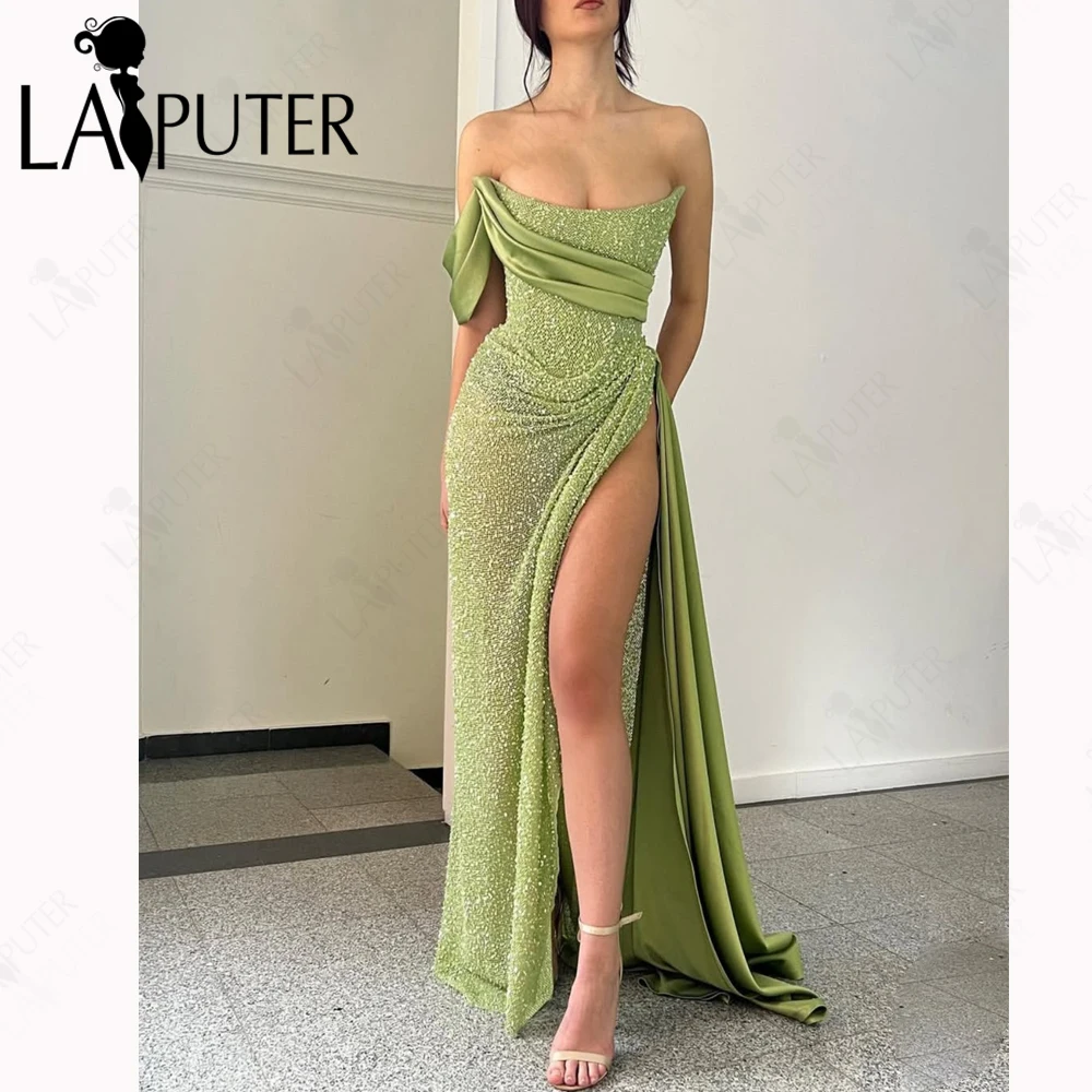 Yellowish-Green Evening Dresses Green Satin One Shoulder Prom Dress Off Shoulder Ruched Open Split Luxury Woman Formal Dresses
Yellowish-Green Evening Dresses Green Satin One Shoulder Prom Dress Off Shoulder Ruched Open Split Luxury Woman Formal Dresses