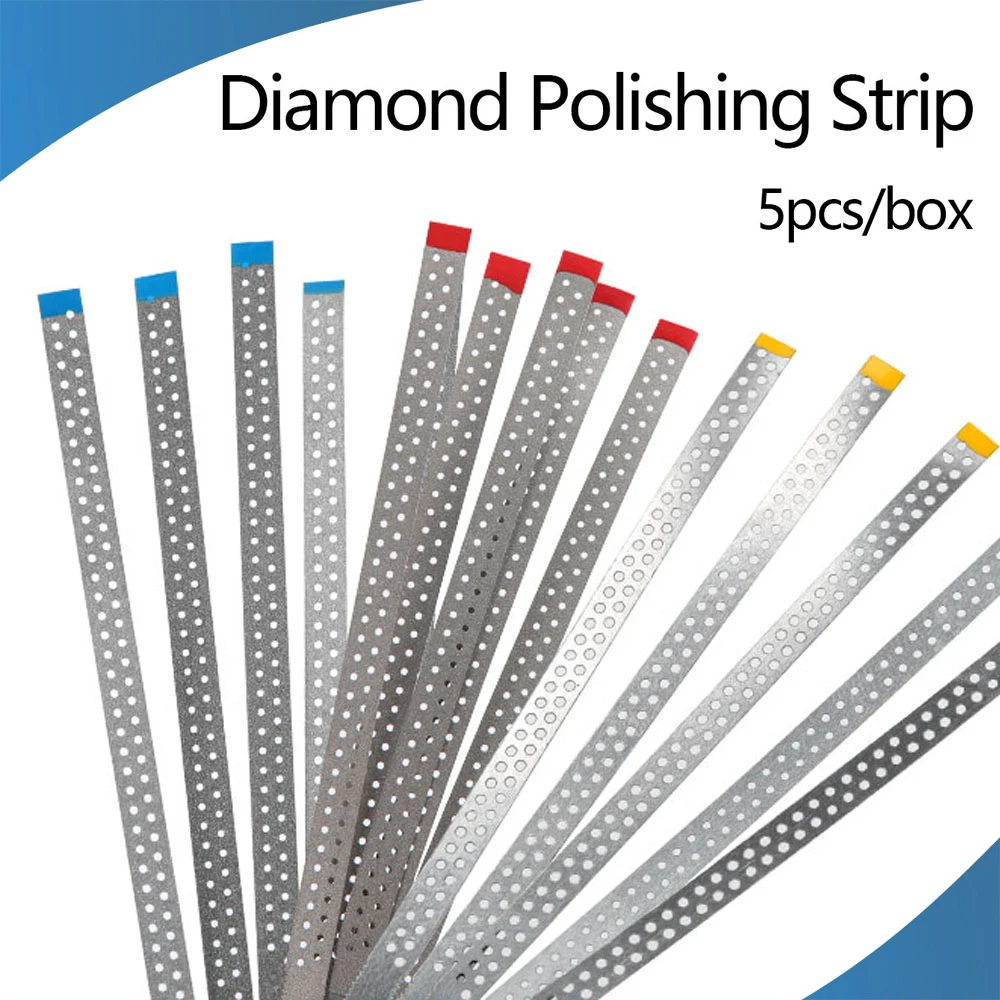 5pcs/box Dental Diamond IPR Polishing Strip 3.7mm Single/Double Side with Saw Finishing and Polishing Teeth Medium Fine Grit
5pcs/box Dental Diamond IPR Polishing Strip 3.7mm Single/Double Side with Saw Finishing and Polishing Teeth Medium Fine Grit