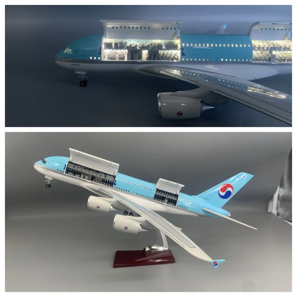 46CM 1:160 Scale Plane A380 Air Korean Model Aircraft Resin Die-cast Airplane with LED Light(Touch or Sound Control) Collected
46CM 1:160 Scale Plane A380 Air Korean Model Aircraft Resin Die-cast Airplane with LED Light(Touch or Sound Control) Collected