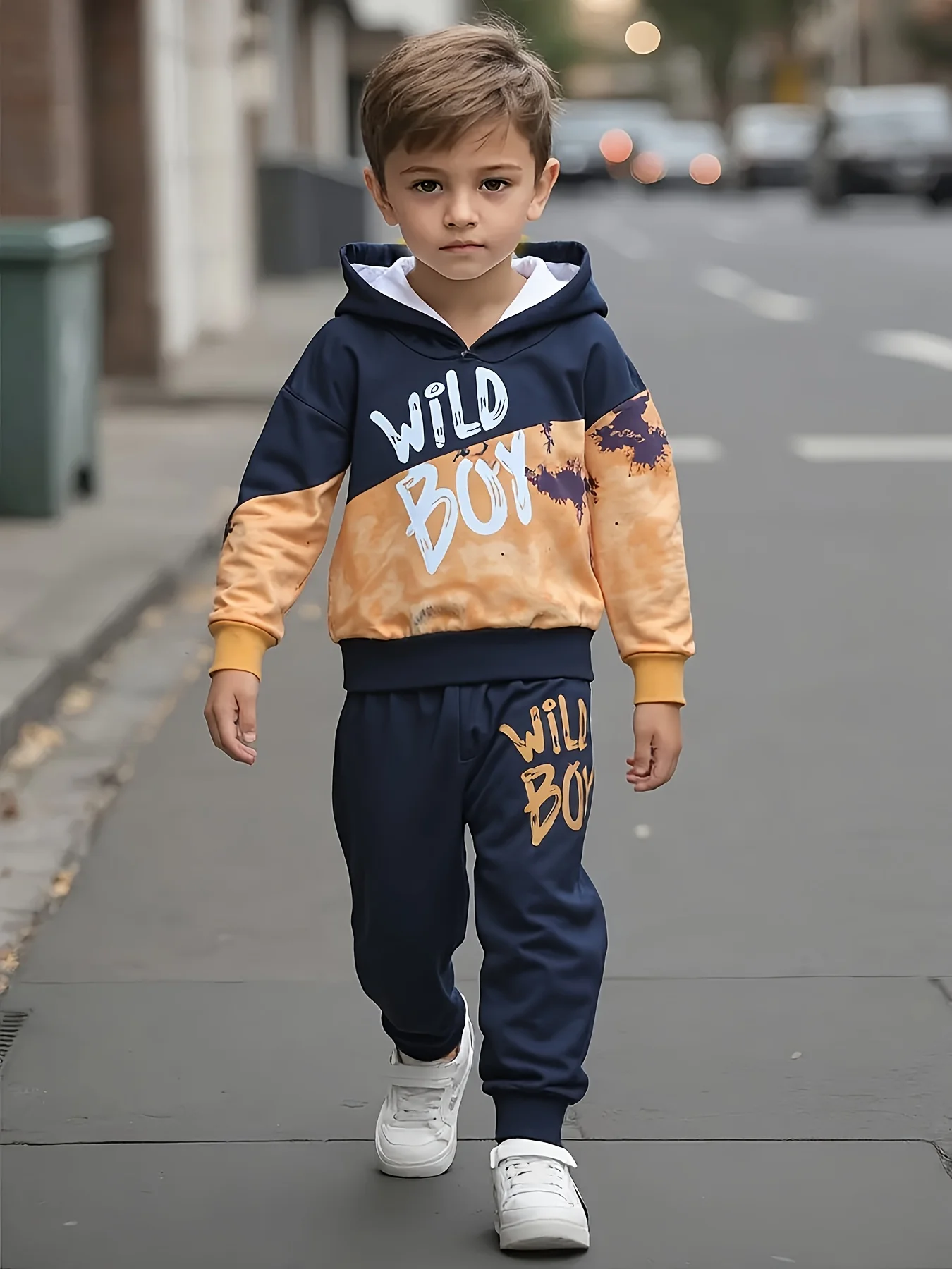 Комплект толстовки с цветными блоками для мальчиков WILD BOY, графический принт + панель тай-дай, повседневный спортивный осенне-зимний комплект из двух предметов
Комплект толстовки с цветными блоками для мальчиков WILD BOY, графический принт + панель тай-дай, повседневный спортивный осенне-зимний комплект из двух предметов