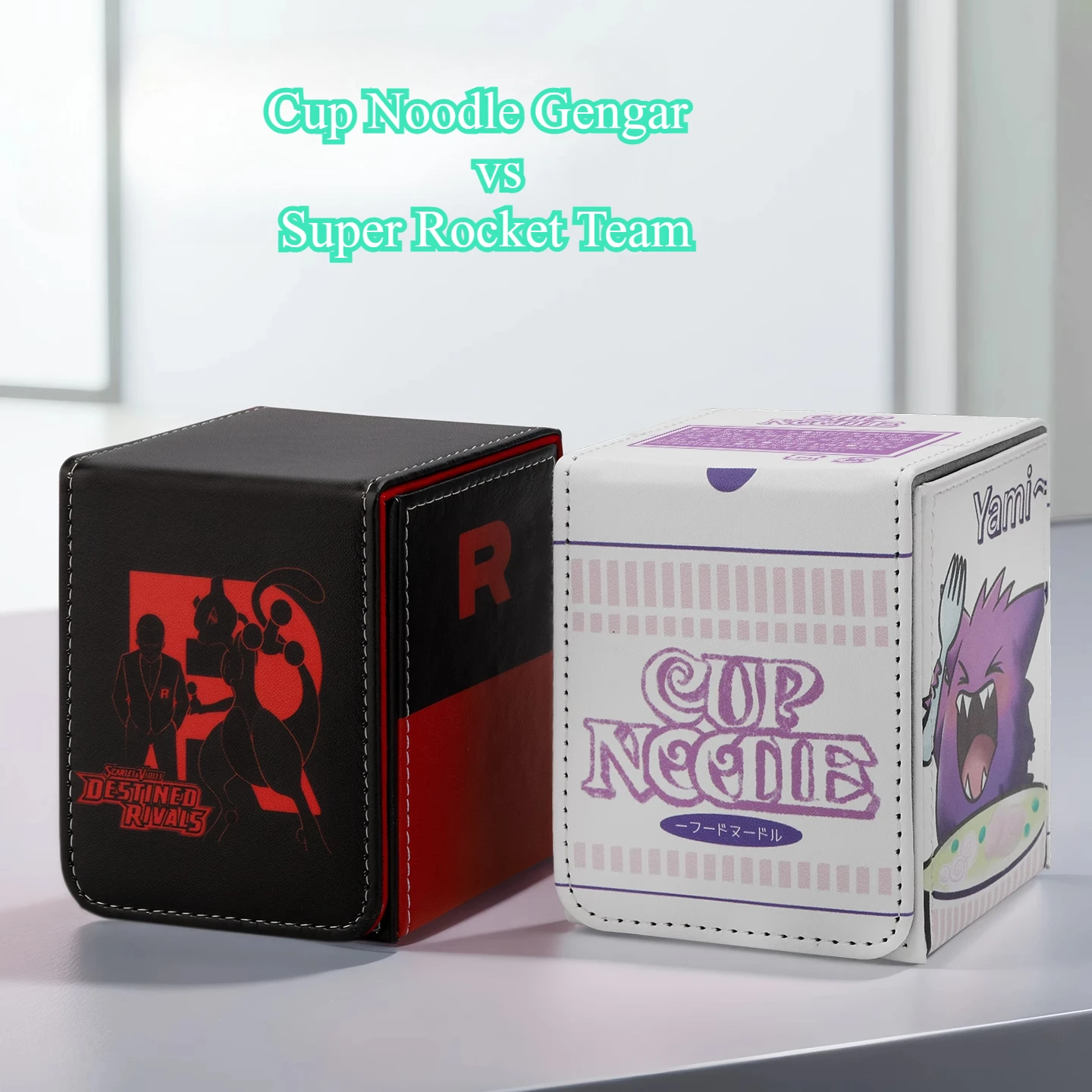 Anime PKM Cup Noodle Gengar Rocket Team Figure PTCG Deck Box Yugioh OCG Trading Cards Protector Case Pu Leather Storage Box 100+
Anime PKM Cup Noodle Gengar Rocket Team Figure PTCG Deck Box Yugioh OCG Trading Cards Protector Case Pu Leather Storage Box 100+