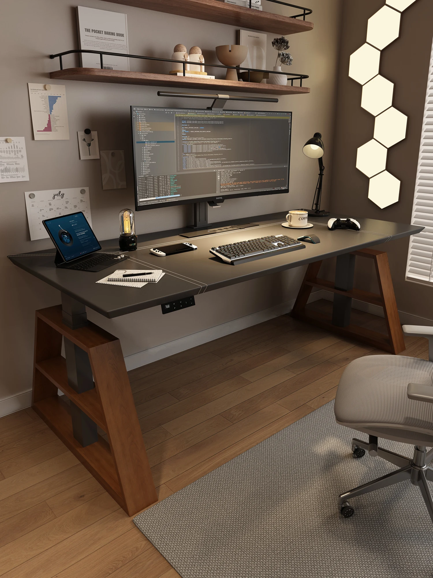 Intelligent electric lifting table computer table workbench desk study home study bedroom desk 
Intelligent electric lifting table computer table workbench desk study home study bedroom desk