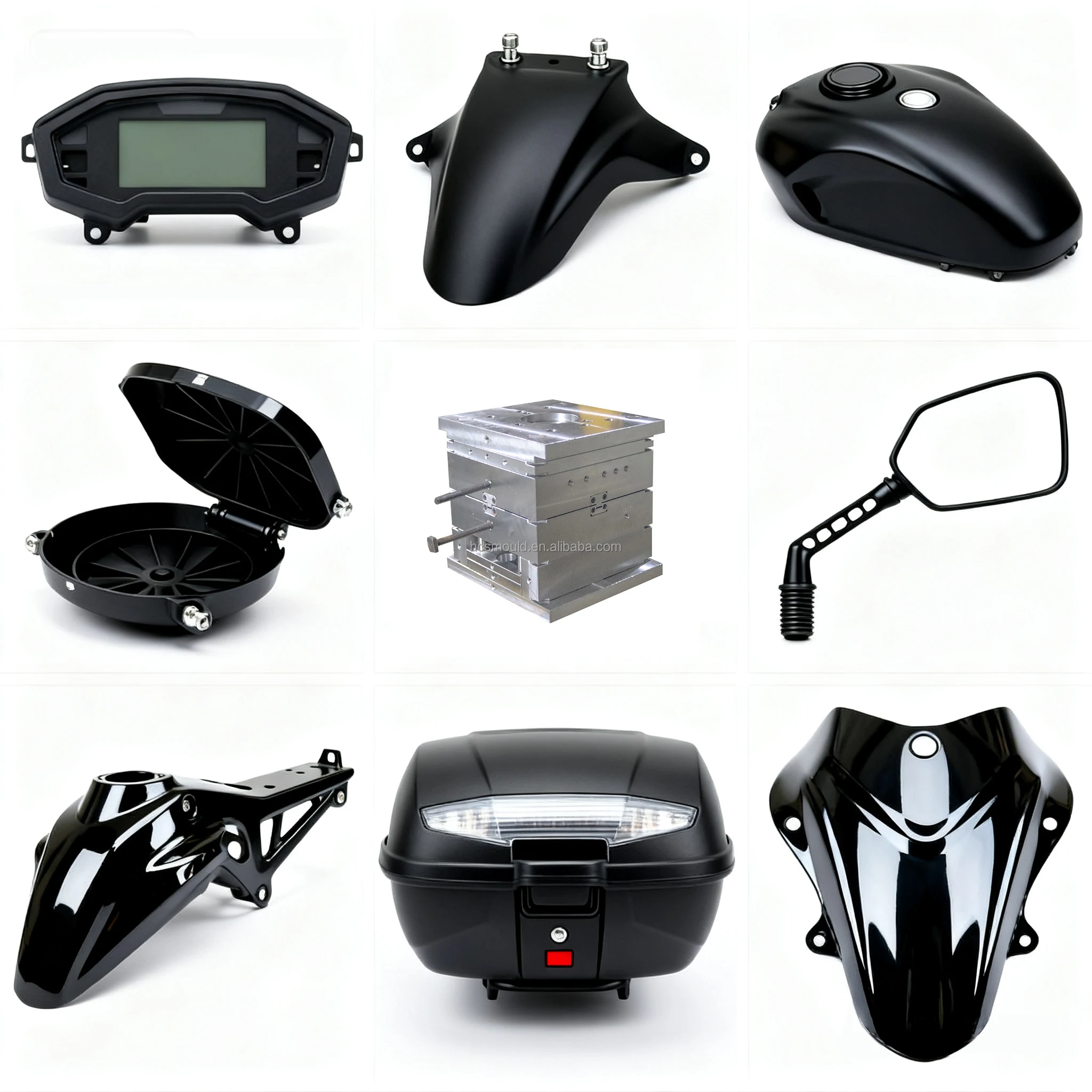 Professional Plastic Injection Mould for Motorcycle Parts Mold Factory for Motorcycle Trunk Motorcycle Helmet Parts Molds
Professional Plastic Injection Mould for Motorcycle Parts Mold Factory for Motorcycle Trunk Motorcycle Helmet Parts Molds