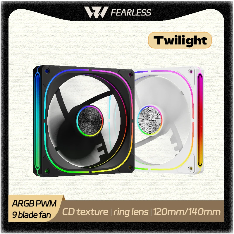 OEM Twilight PC Fan 120mm/140mm ARGB Ring Layer Lens PWM CD Pattern Quiet Cooling Fan 12V Large Air Volume Computer Case Fan
OEM Twilight PC Fan 120mm/140mm ARGB Ring Layer Lens PWM CD Pattern Quiet Cooling Fan 12V Large Air Volume Computer Case Fan