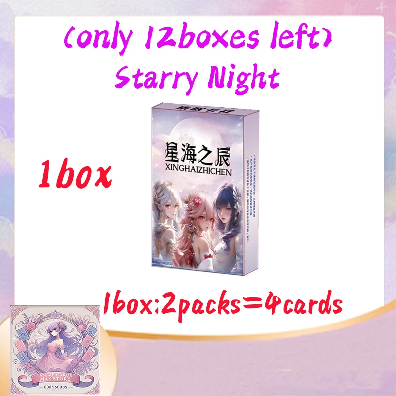 Newest Starry Night Goddess Collection Card Out Of Print Boxes Hobby Collectible Waifu Card Game Doujin CCG Booste Box Toy Gifts
Newest Starry Night Goddess Collection Card Out Of Print Boxes Hobby Collectible Waifu Card Game Doujin CCG Booste Box Toy Gifts