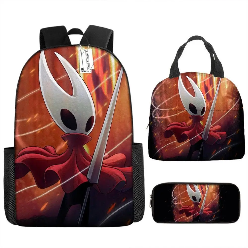 Hollow Knight Silksong, новые аниме-рюкзаки, сумка для обеда, пенал, 3 шт./компл., школьные канцелярские принадлежности, большая вместительная школьная сумка
Hollow Knight Silksong, новые аниме-рюкзаки, сумка для обеда, пенал, 3 шт./компл., школьные канцелярские принадлежности, большая вместительная школьная сумка
