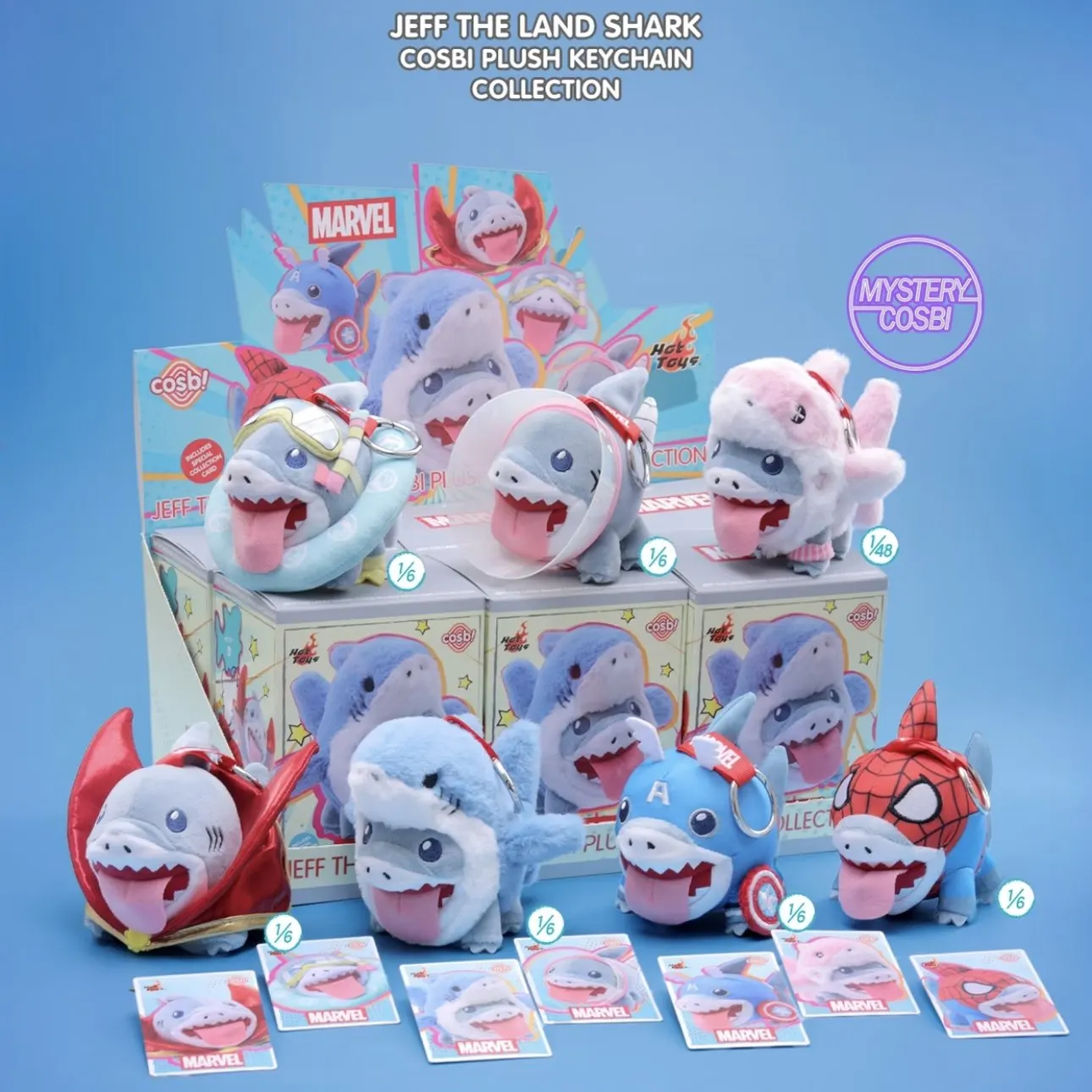 Marvel Cosbi Jeff The Land Shark Blind Box Mini Plush Collect Figures model Plush Keychain backpack charm pendant plush toy gift
Marvel Cosbi Jeff The Land Shark Blind Box Mini Plush Collect Figures model Plush Keychain backpack charm pendant plush toy gift