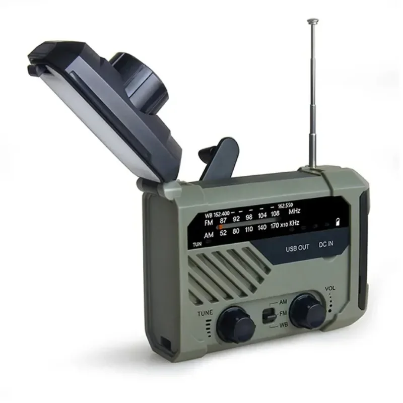 New Hand Crank Portable Radio AM FM NOAA Emergency 3-in-1 Antenna Solar Rechargeable Emergency Radio with SOS Flashlight
New Hand Crank Portable Radio AM FM NOAA Emergency 3-in-1 Antenna Solar Rechargeable Emergency Radio with SOS Flashlight