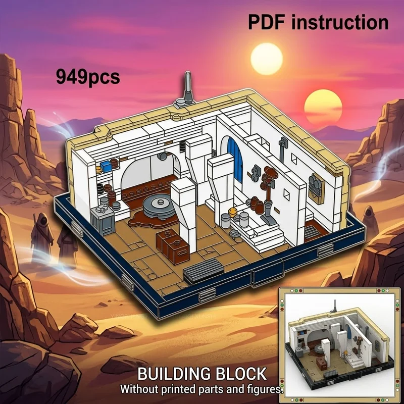 Adult Brick Toy MOC Sci-Fi Desert Planet Hermit Hut Diorama Building Blocks Galactic Knight Room Architecture Display Model
Adult Brick Toy MOC Sci-Fi Desert Planet Hermit Hut Diorama Building Blocks Galactic Knight Room Architecture Display Model