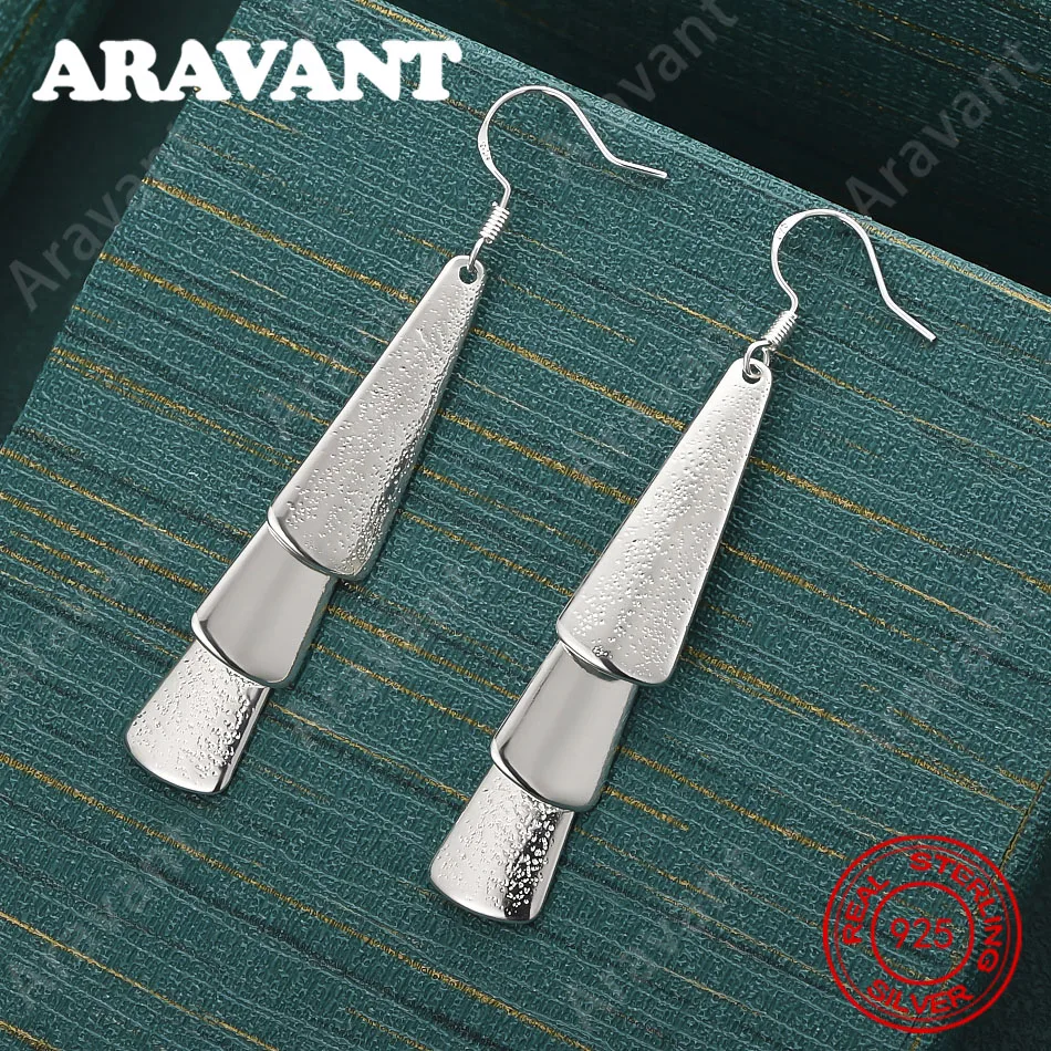 925 Sterling Silver Three-Shaped Geometric Long Earrings, Women'S Commuter Accessories, Christmas Gift Jewelry
925 Sterling Silver Three-Shaped Geometric Long Earrings, Women'S Commuter Accessories, Christmas Gift Jewelry