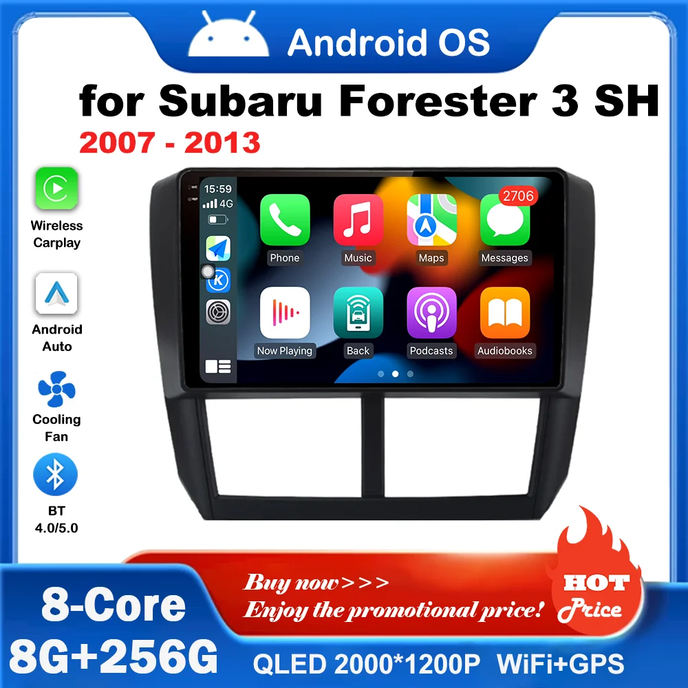Car Video Multimedia Player WiFi GPS Navigation 4G Android Auto 9 '' for Subaru Forester 3 SH 2007 - 2013 Carplay BT 2.5D Screen
Car Video Multimedia Player WiFi GPS Navigation 4G Android Auto 9 '' for Subaru Forester 3 SH 2007 - 2013 Carplay BT 2.5D Screen
