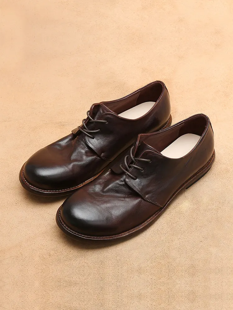 Leather Sole Men's Shoes Heavy Washed Vegetable Tanned Horse Leather Shoes Men's Business Big Head Derby Shoes Goodyear Handmade
Leather Sole Men's Shoes Heavy Washed Vegetable Tanned Horse Leather Shoes Men's Business Big Head Derby Shoes Goodyear Handmade