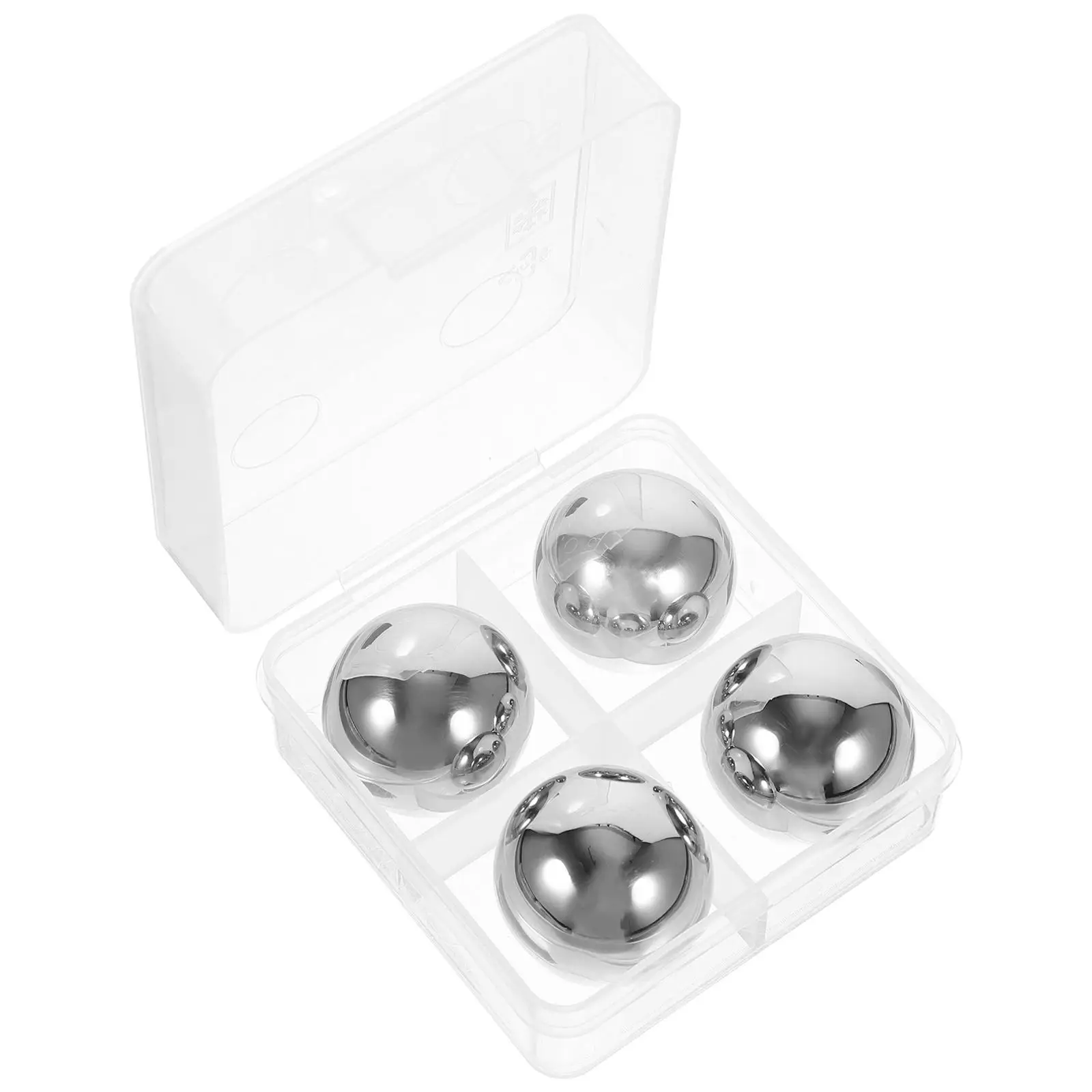 4 Pcs Round Ice Pellets Stainless Steel Whisky Rocks Reusable Beverage Chilling Stones Silver Color for Liqueurs Coffee
4 Pcs Round Ice Pellets Stainless Steel Whisky Rocks Reusable Beverage Chilling Stones Silver Color for Liqueurs Coffee