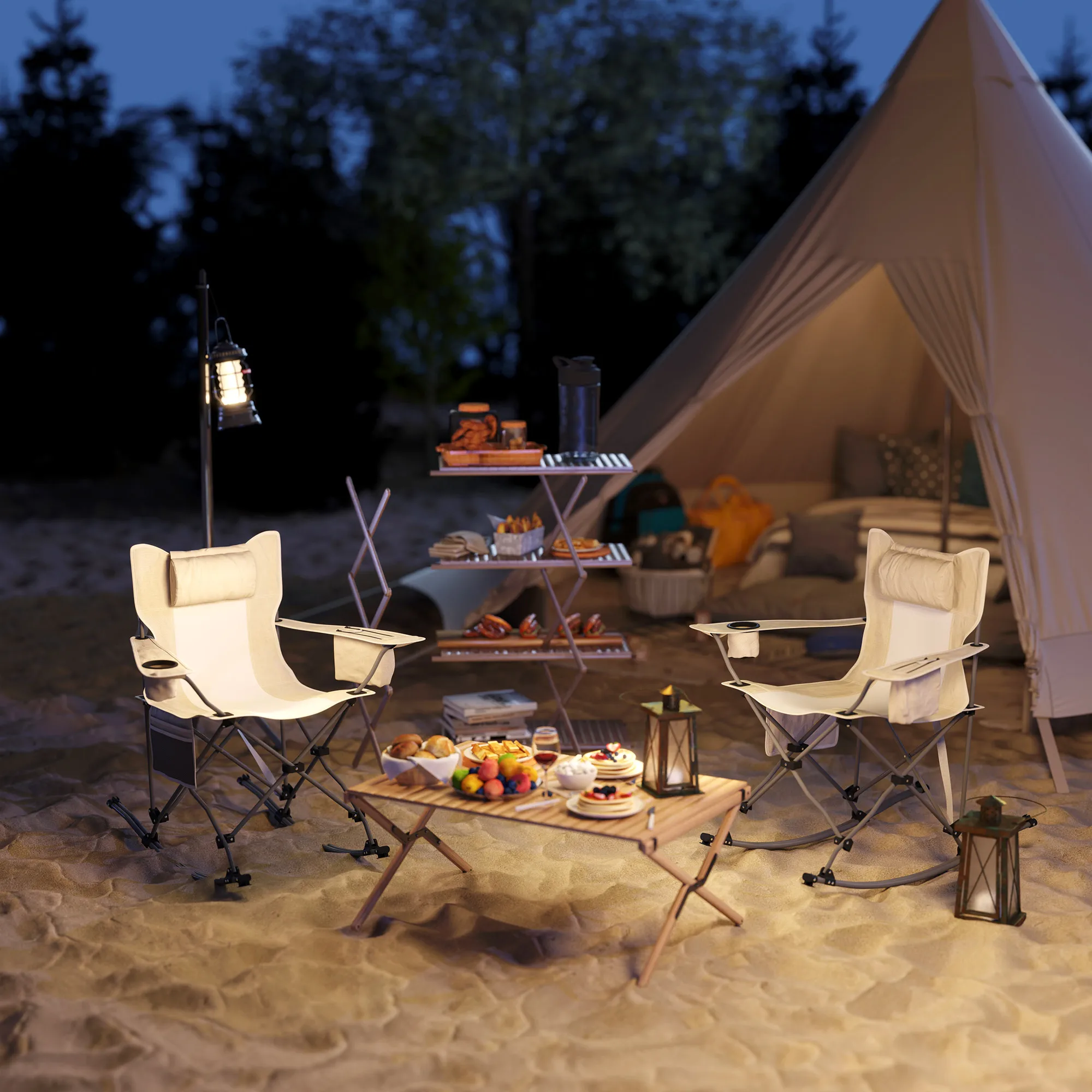 Folding Camping Chairs for Adults, 2 Pack Outdoor Folding Chairs, Cream
Folding Camping Chairs for Adults, 2 Pack Outdoor Folding Chairs, Cream