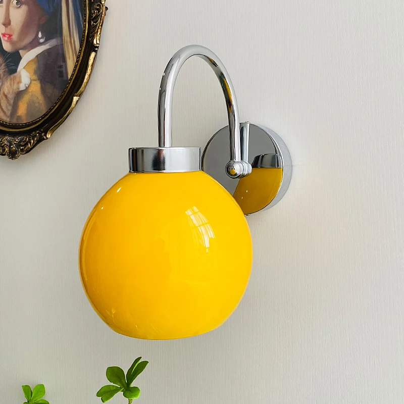 French Minimalist Bauhaus Vintage Chrome Glass Wall Lamp Led E27 Decorative Wall Sconces Background Living Room Bedroom Kitchen
French Minimalist Bauhaus Vintage Chrome Glass Wall Lamp Led E27 Decorative Wall Sconces Background Living Room Bedroom Kitchen