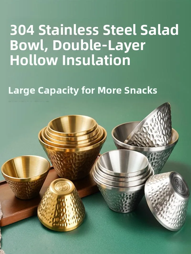 04 Stainl Steel Salad Bowl Double Layer Hammered Cold Noodles V-aped Bowl Cap Bowl Dert Ice Bowl Commercial Ramen Bowl
04 Stainl Steel Salad Bowl Double Layer Hammered Cold Noodles V-aped Bowl Cap Bowl Dert Ice Bowl Commercial Ramen Bowl
