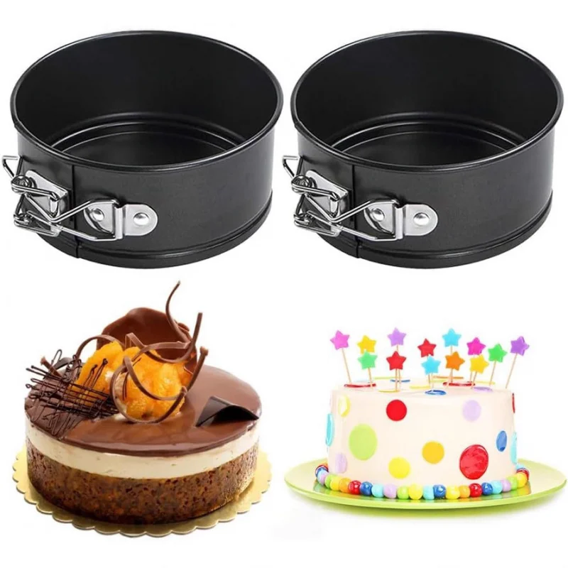 【2 Pack 4" Cake Molds】Heart and Circle Non-Stick Baking Pans, Detachable Base for Mousse, Cheesecake, Individual Cakes
【2 Pack 4" Cake Molds】Heart and Circle Non-Stick Baking Pans, Detachable Base for Mousse, Cheesecake, Individual Cakes