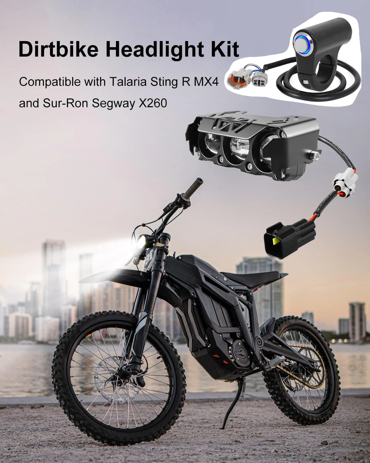 For Sur-Ron Segway Talaria Plug N Play 30W LED Headlight Switch White Yellow Waterproof Motorcycle ATV Pit Dirt Bike Motocross
For Sur-Ron Segway Talaria Plug N Play 30W LED Headlight Switch White Yellow Waterproof Motorcycle ATV Pit Dirt Bike Motocross