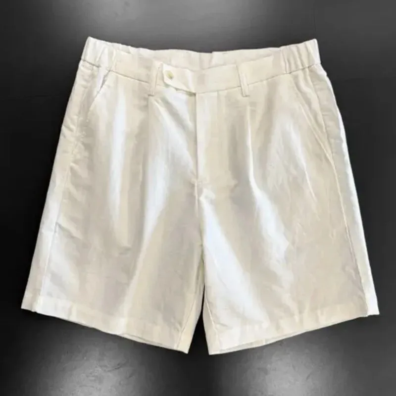 Unisex Old Money Style Linen High Waist Pleated Loose Straight Five Inch Commuter Casual Suit Shorts
Unisex Old Money Style Linen High Waist Pleated Loose Straight Five Inch Commuter Casual Suit Shorts