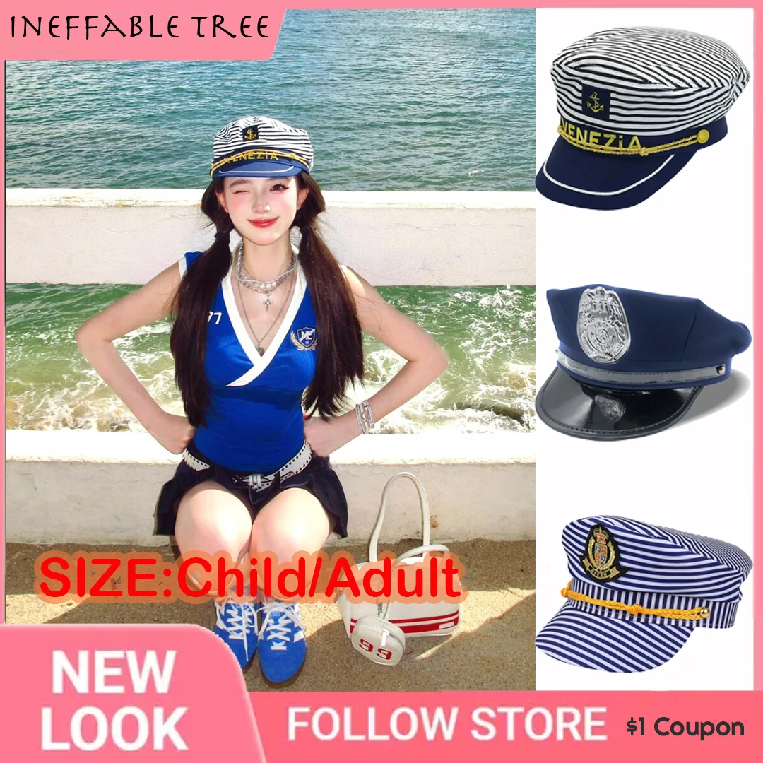 Parent-child Yacht Sailor Captain Adjustable Boat Ship Hats for Men Women Party Uniform Makeup Dressing Cap Accessories Boinas
Parent-child Yacht Sailor Captain Adjustable Boat Ship Hats for Men Women Party Uniform Makeup Dressing Cap Accessories Boinas