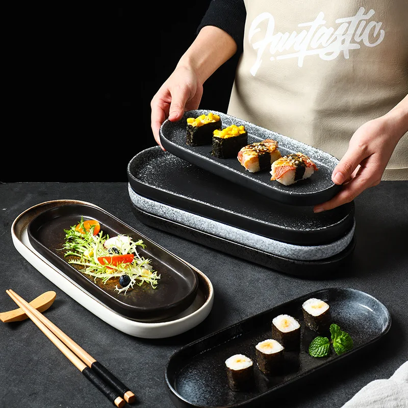 Japanese Creative Ceramic Sushi Plate Tray Rectangular Japanese Plate Household Tableware Japanese Dining Plate Fish Plate
Japanese Creative Ceramic Sushi Plate Tray Rectangular Japanese Plate Household Tableware Japanese Dining Plate Fish Plate