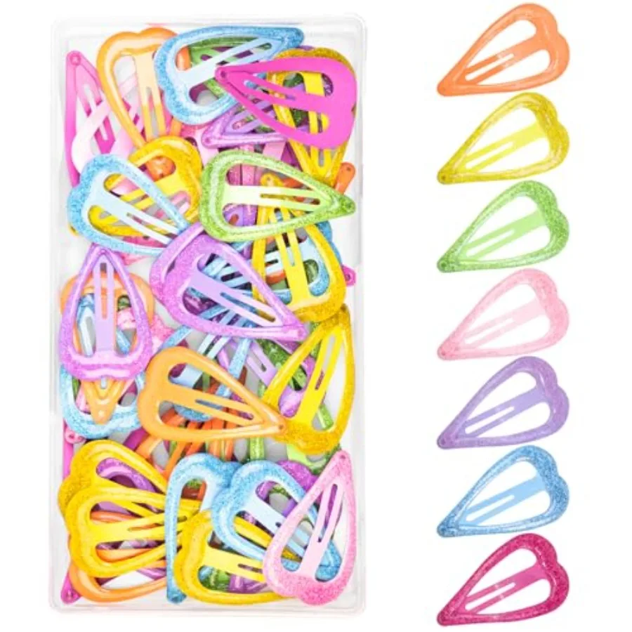 49 Pcs Glitter Cute Metal Snap Hair Clips, Non-Slip Barrettes for Women and Girls, Hair Accessories for Parties, School and Dai
49 Pcs Glitter Cute Metal Snap Hair Clips, Non-Slip Barrettes for Women and Girls, Hair Accessories for Parties, School and Dai