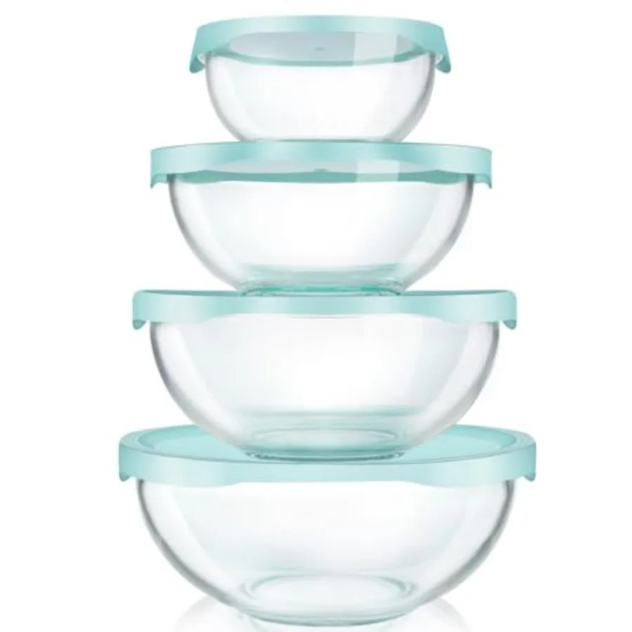 Borosilicate Clear Glass Mixing Bowls with Lids Set of 4 0.53qt 1.1qt 2.1qt 3.7qt Space Saving Nesting Bowls Large Kitchen Sala
Borosilicate Clear Glass Mixing Bowls with Lids Set of 4 0.53qt 1.1qt 2.1qt 3.7qt Space Saving Nesting Bowls Large Kitchen Sala