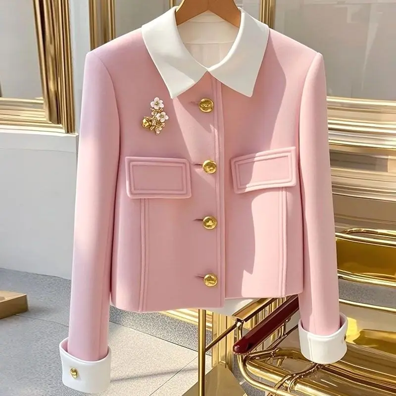 New Jacket Chic Outwear Women Y2K Korean Office Short Coat Single Breasted Slimming Professional Jacket Tops Spring Autumn 2025
New Jacket Chic Outwear Women Y2K Korean Office Short Coat Single Breasted Slimming Professional Jacket Tops Spring Autumn 2025