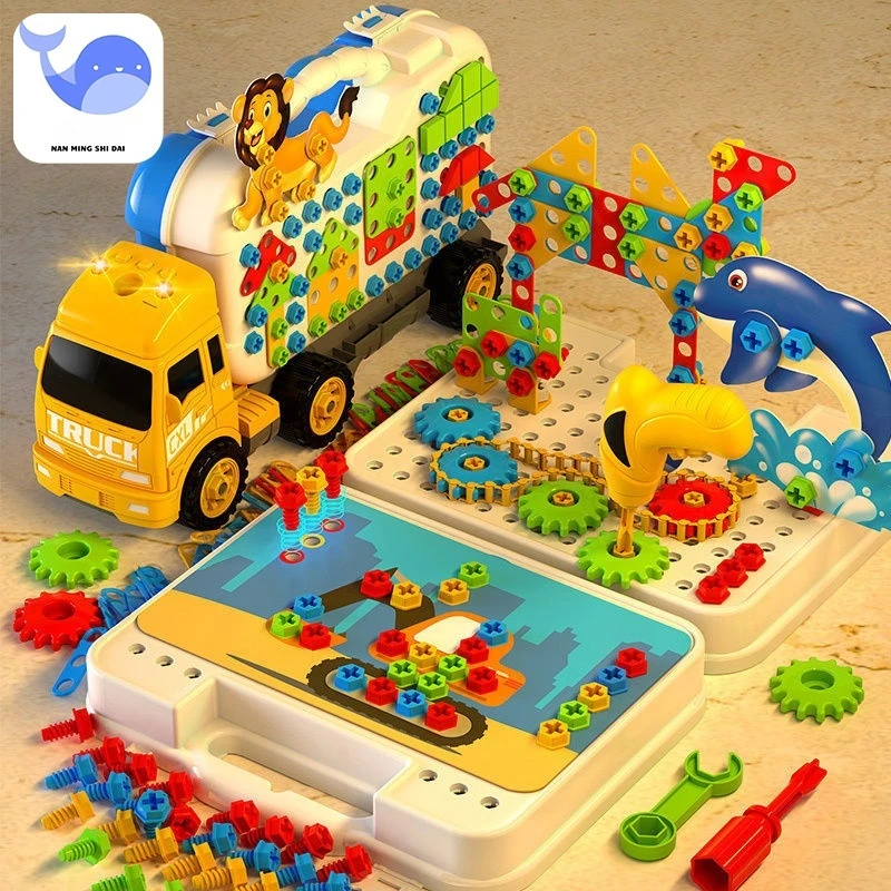 Screw-twisting educational toy children's repair tool box electric drill removable intellectual puzzle assembly hands-on boy
Screw-twisting educational toy children's repair tool box electric drill removable intellectual puzzle assembly hands-on boy