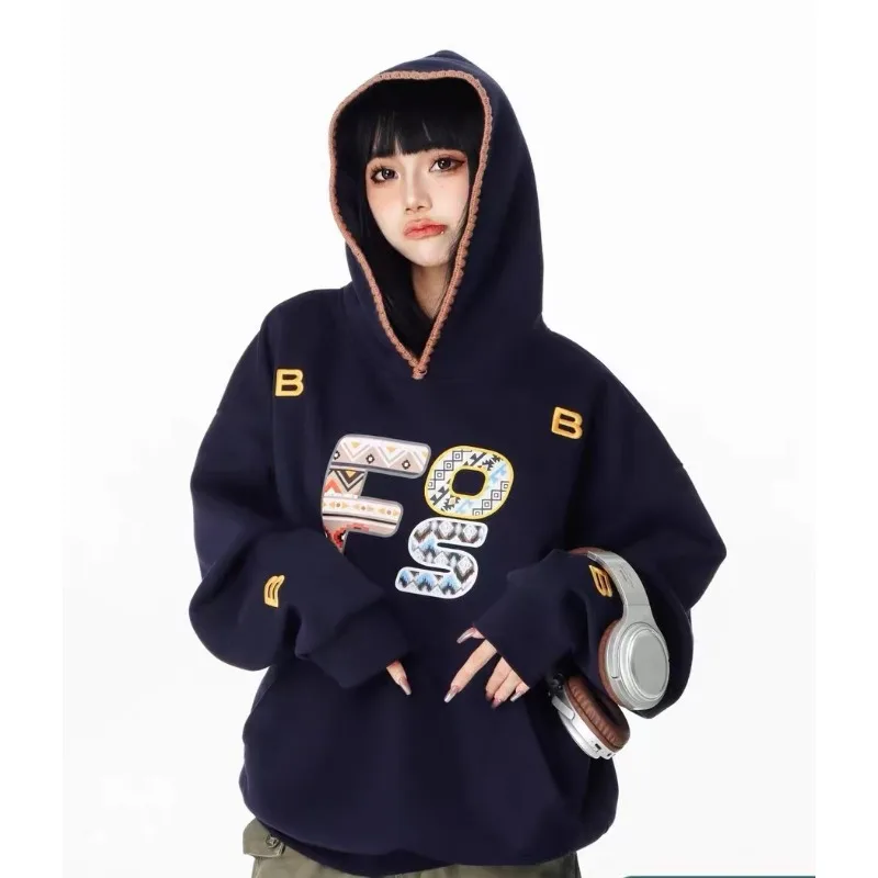 Autumn New Subculture Letter Embroidery Hoodies American Vintage Street Hip Hop Hoodie Women's Ins Style Loose Casual Tops
Autumn New Subculture Letter Embroidery Hoodies American Vintage Street Hip Hop Hoodie Women's Ins Style Loose Casual Tops